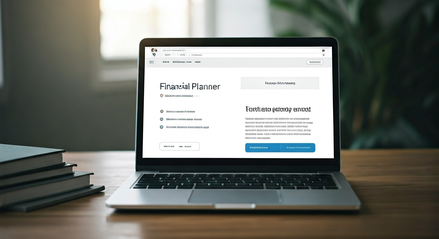 Financial planner's website optimization in progress.