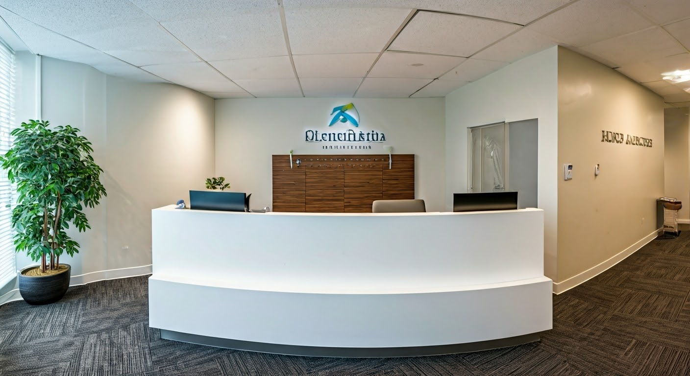 Reception area of financial advisory