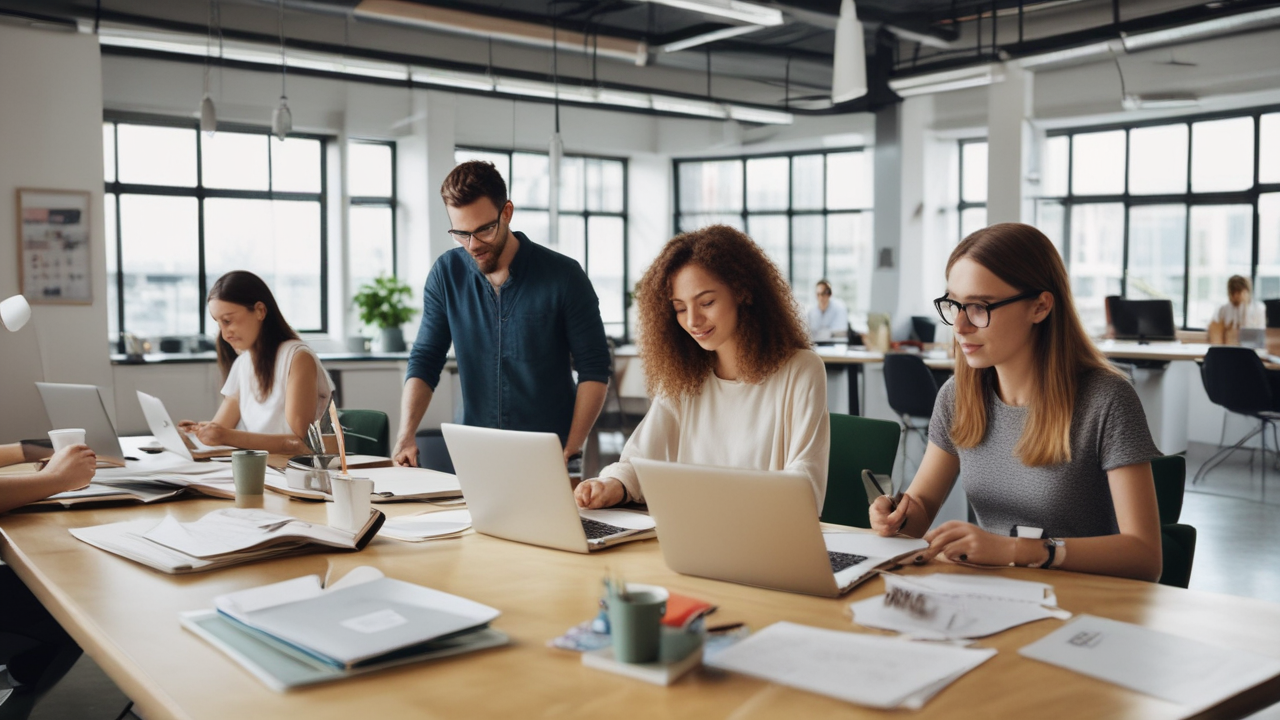 Digital marketing team collaboration